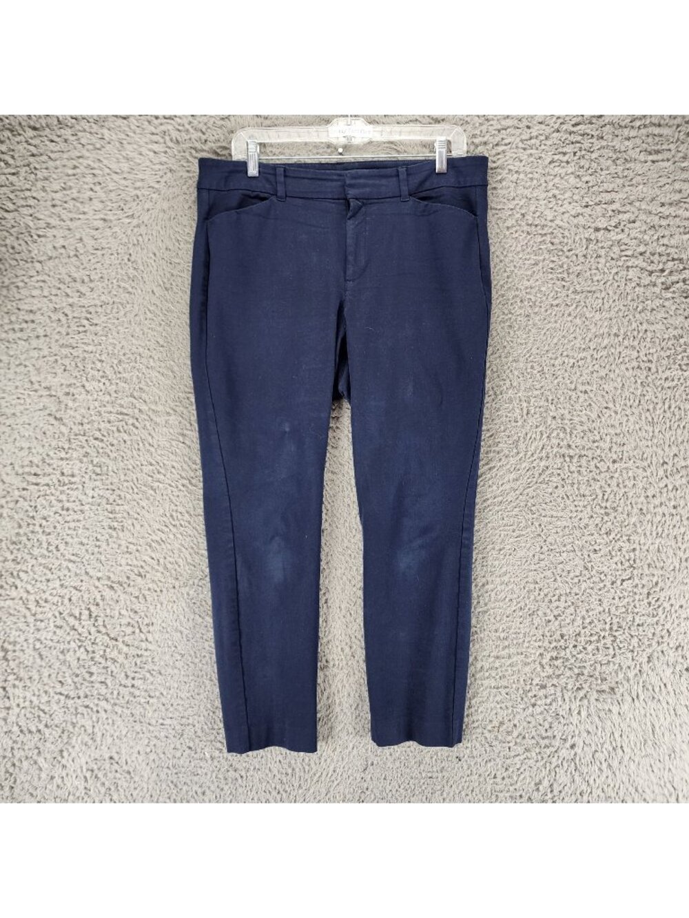 Old Navy Pants Womens 12 Navy Blue Stretch High Rise Pixie Skinny Chino *Read*